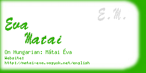 eva matai business card