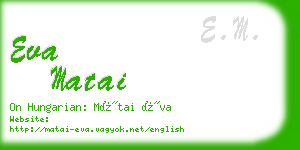 eva matai business card